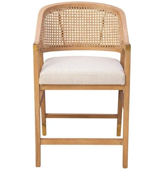 Royce Natural Wood Framed Counter Stool - LOOMLAN - Furniture Classics - Counter Stools