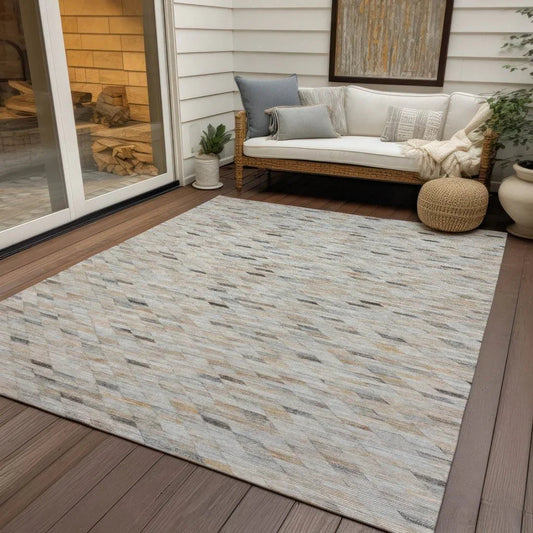 Ruzenth Ivory Washable Indoor - Outdoor Rug - LOOMLAN - LOOMLAN Rugs - Outdoor Rugs