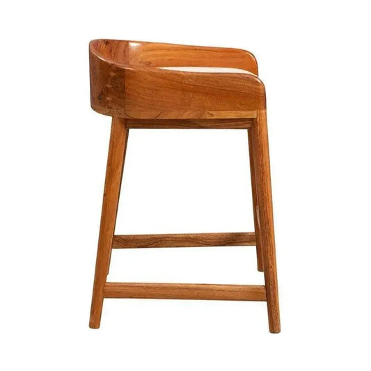 Saddle Linen Counter Stool - LOOMLAN - Counter Stools