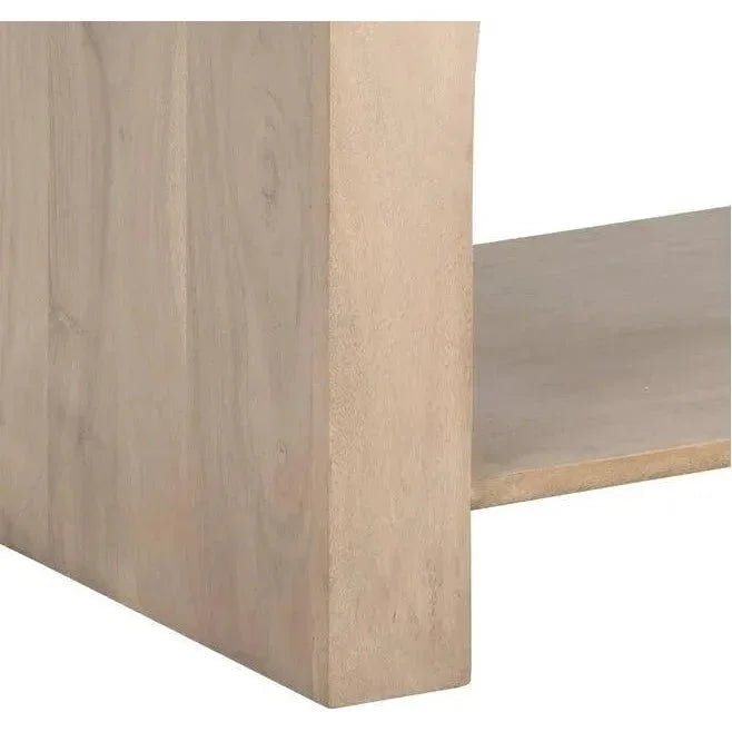 Salma Side Table Modern Whitewash SolidWood - LOOMLAN - SUNPAN - Side Tables