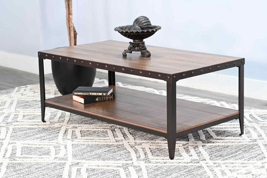 San Diego Metal Frame Rectangular Coffee Table