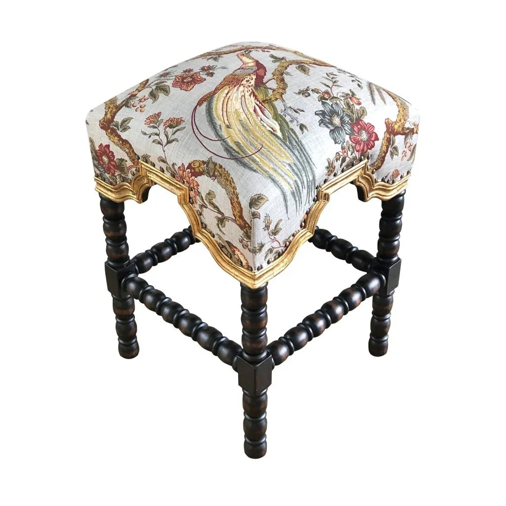 San Marco Handcrafted Leather Counter Stool - LOOMLAN - Peninsula Home - Poufs and Stools