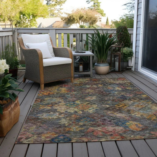 San Marino Gray Washable Indoor-Outdoor Rug-Outdoor Rugs-LOOMLAN Rugs-LOOMLAN