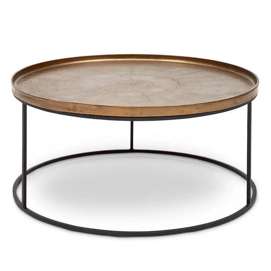 Sana Reclaimed Aluminum Round Coffee Table - LOOMLAN - Urbia - Coffee Tables