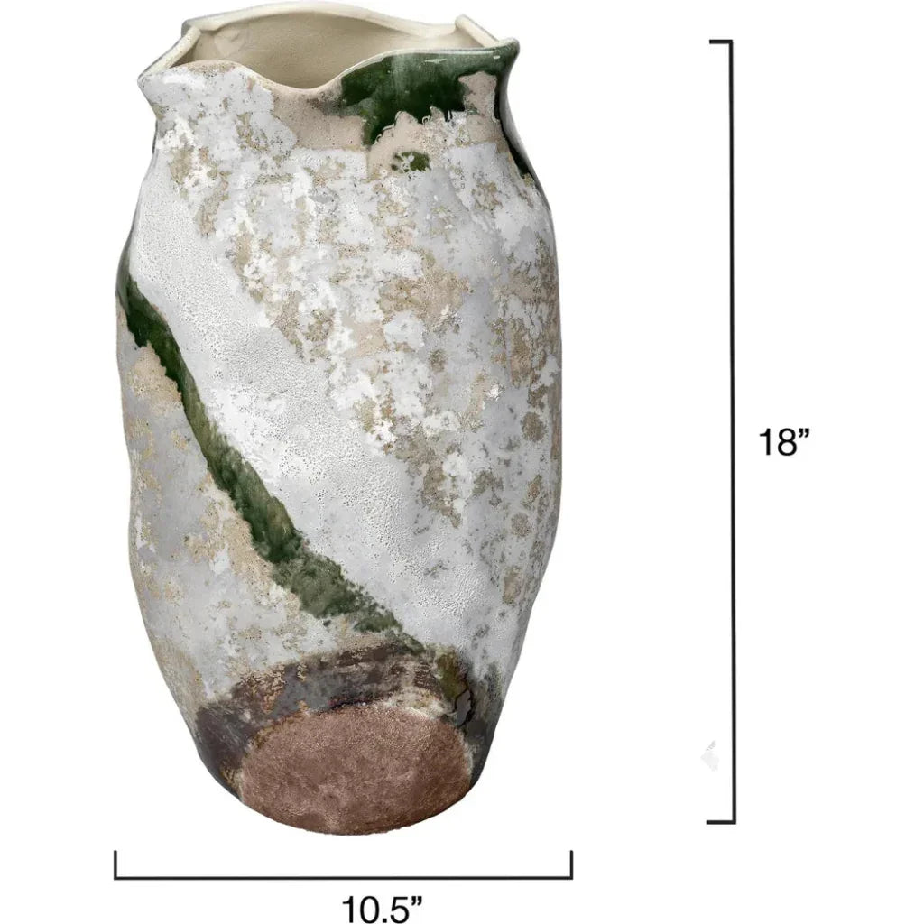 Sandcastle Ceramic Decorative Large Vase by Jamie Young - LOOMLAN - Jamie Young - Vases & Jars