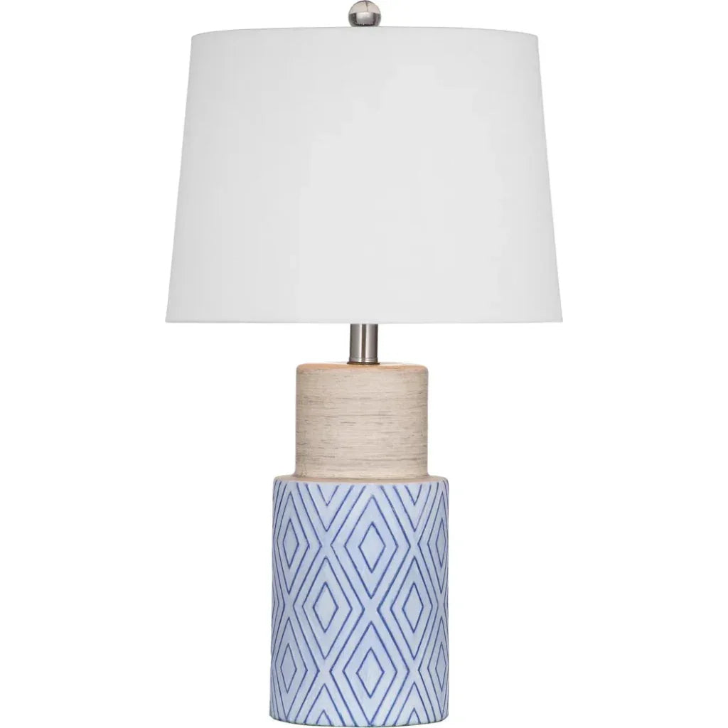 Sands Ceramic Blue Table Lamp - LOOMLAN - Bassett Mirror - Table Lamps