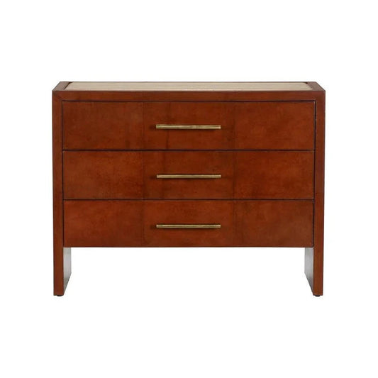 Santino 3 Drawer Brown Chest - LOOMLAN - Chelsea House - Chests