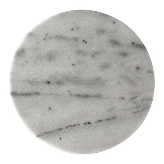 Santosha Marble Top Round Side Table - LOOMLAN - Noir - Side Tables