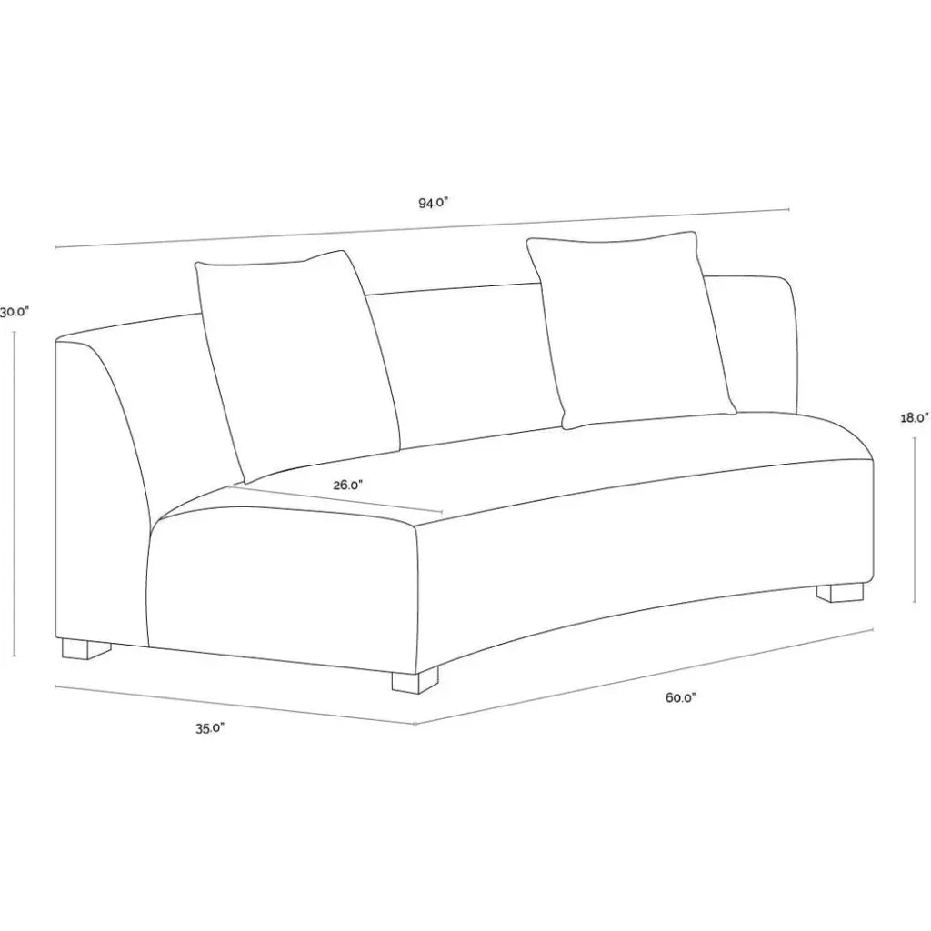 Sarasota Modular Sofa Rhapsody Greige Throw Pillows-Modular Sofas-SUNPAN-LOOMLAN