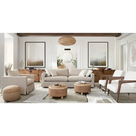 Savannah Slip - Cover Sofa Sand Natural Linen - LOOMLAN - Diamond Sofa - Sofas & Loveseats