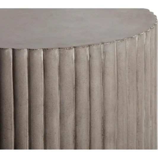 Scallop Accent Table Tall - Grey Outdoor End Table - LOOMLAN - Seasonal Living - Outdoor Side Tables