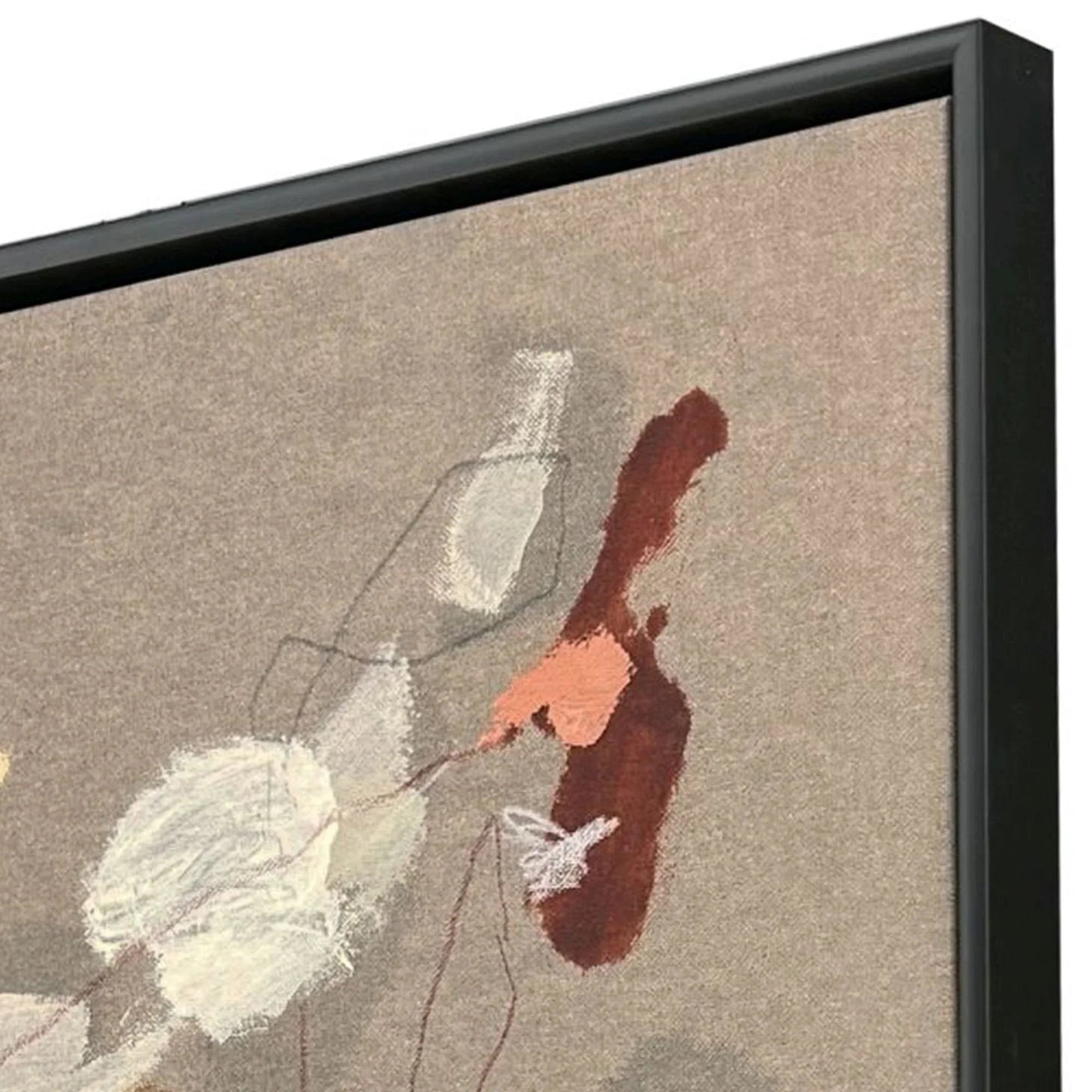 Scatter Wood Frame Beige Canvas Art