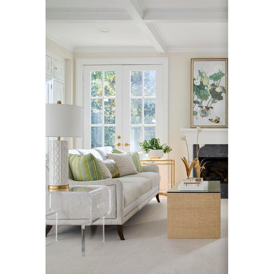 Seed Glass Top Rectangular Side Table - LOOMLAN - Chelsea House - Side Tables