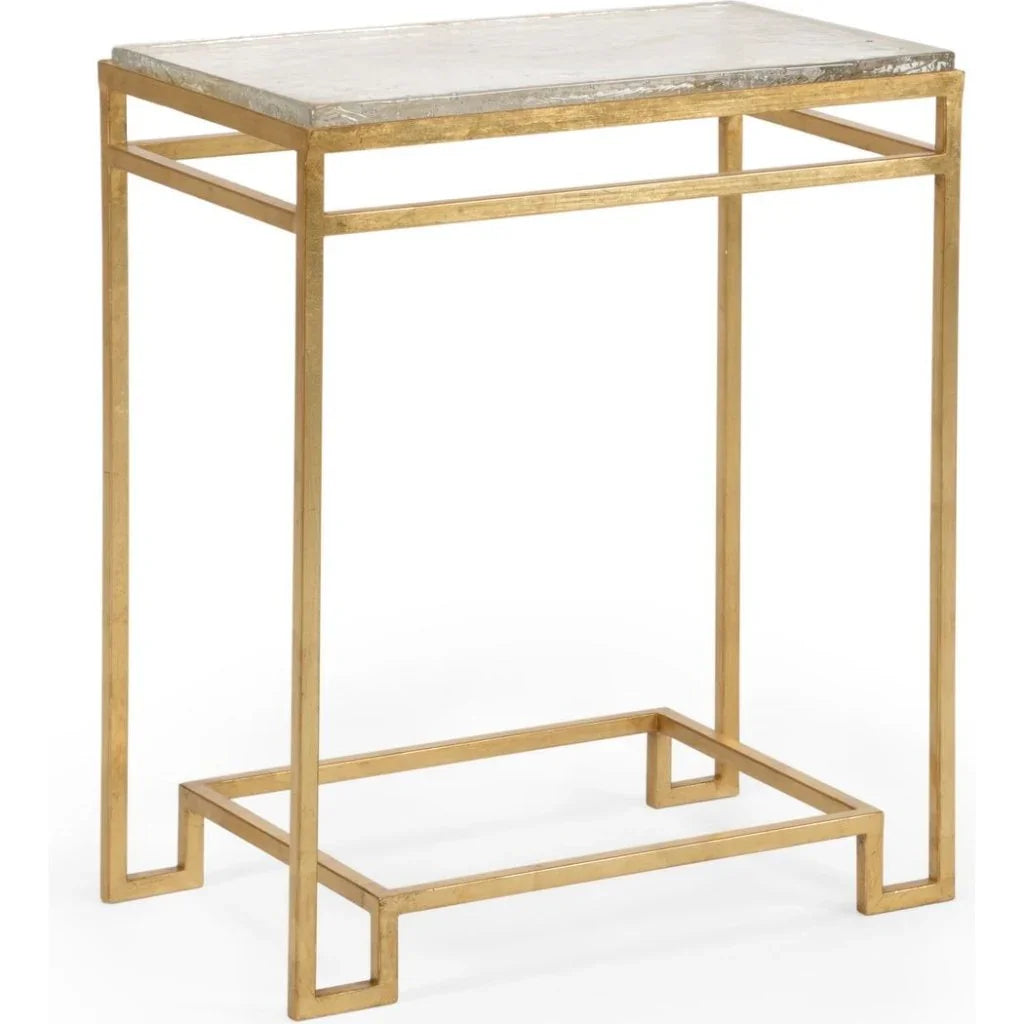Seed Glass Top Rectangular Side Table - LOOMLAN - Chelsea House - Side Tables