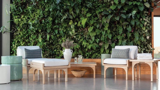 Serenique Sun Bleached Teak Patio Lounge Chair-Outdoor Lounge Chairs-Seasonal Living-LOOMLAN