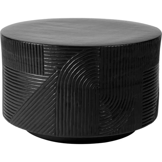 Serenity Black Outdoor Round Table - 24" Tall - LOOMLAN - Seasonal Living - Outdoor Side Tables