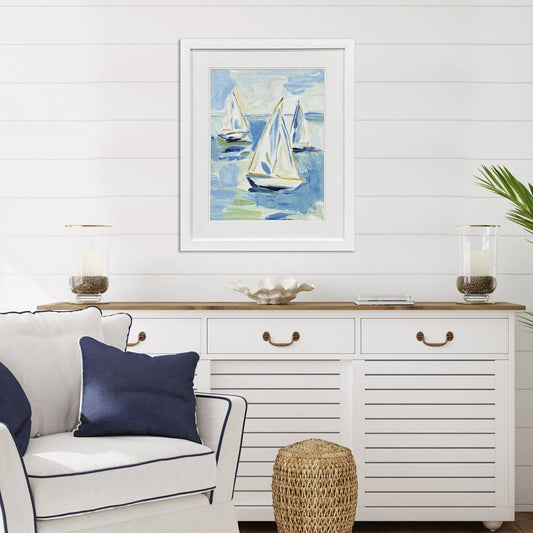 Setting Sail Glass Front Framed Wall Art