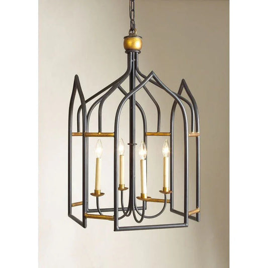 Seville Black Gold Five - Light Lantern - LOOMLAN - Chelsea House - Lanterns