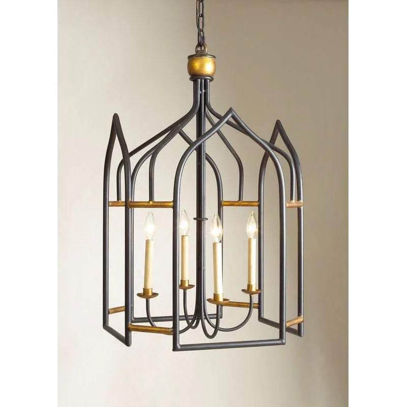 Seville Black Gold Five - Light Lantern - LOOMLAN - Chelsea House - Lanterns
