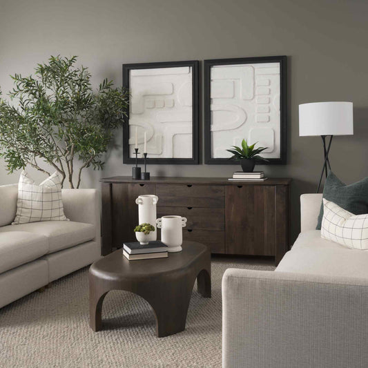 Shima Arched Legs Oval Coffee Table