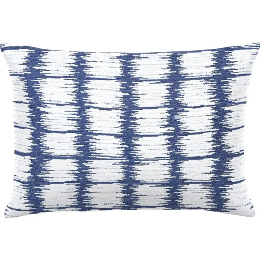 Sicily Blue Handmade Outdoor Pillow-Outdoor Pillows-Earnest Collection-20"x13" Lumbar-LOOMLAN