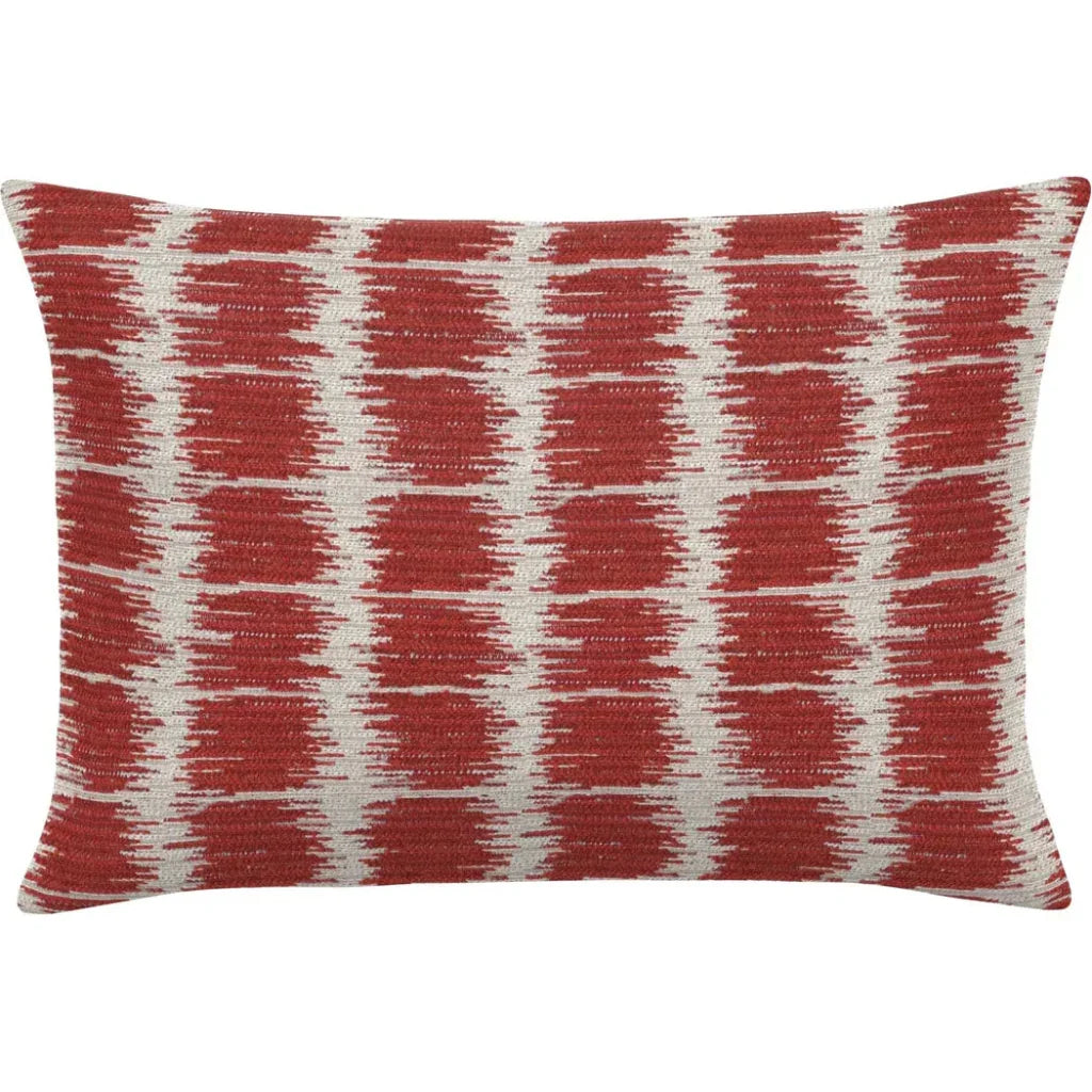 Sicily Crimson Handmade Outdoor Pillow-Outdoor Pillows-Earnest Collection-20"x13" Lumbar-LOOMLAN