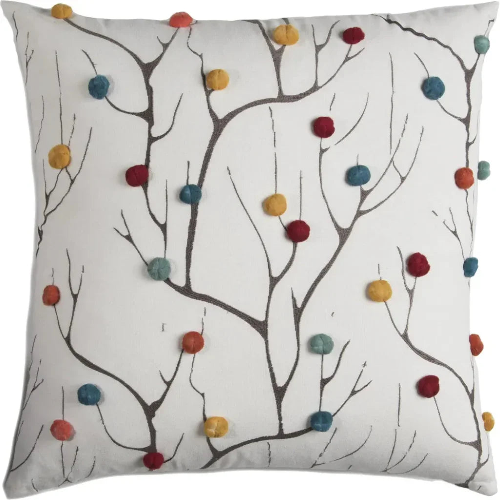 Sid Textural Muliticolor Throw Pillow Down Insert - LOOMLAN - LOOMLAN - Throw Pillows