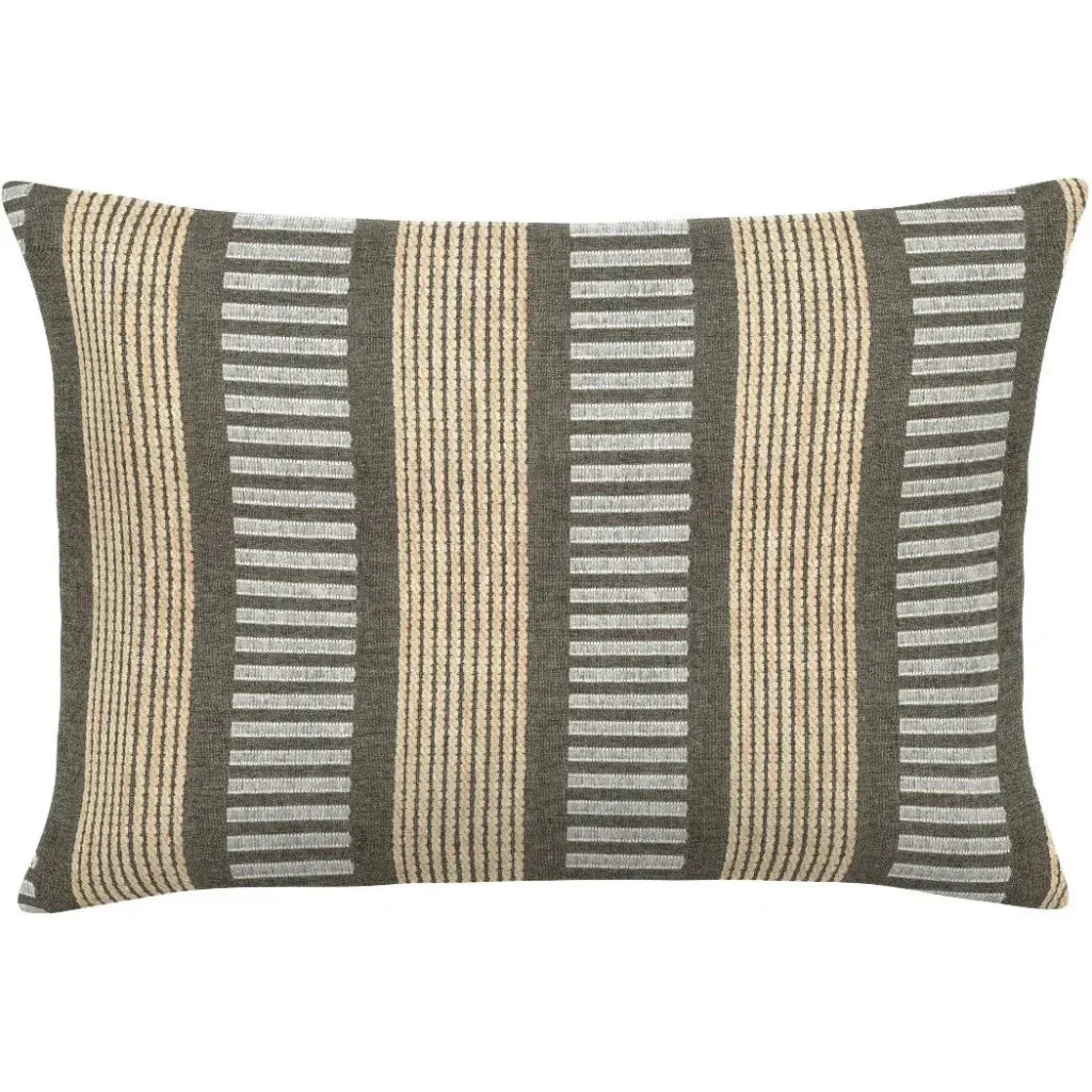 Sideline Mocha Handmade Outdoor Pillow-Outdoor Pillows-Earnest Collection-20"x13" Lumbar-LOOMLAN