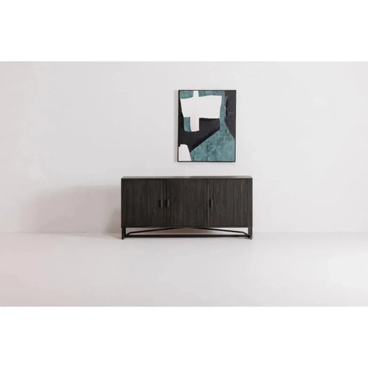 Sierra Wood and Steel Black Sideboard - LOOMLAN - Moe's Home - Sideboards