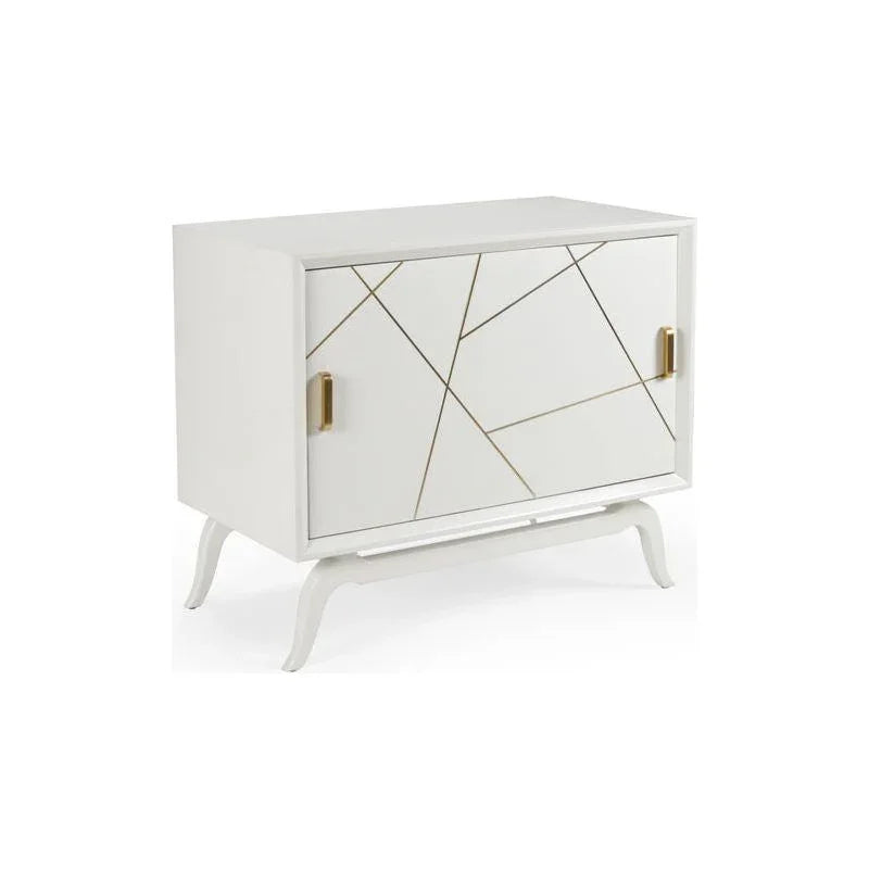 Sinatra Unique Design Drinks Cabinet-Home Bar Carts-Wildwood-White-LOOMLAN