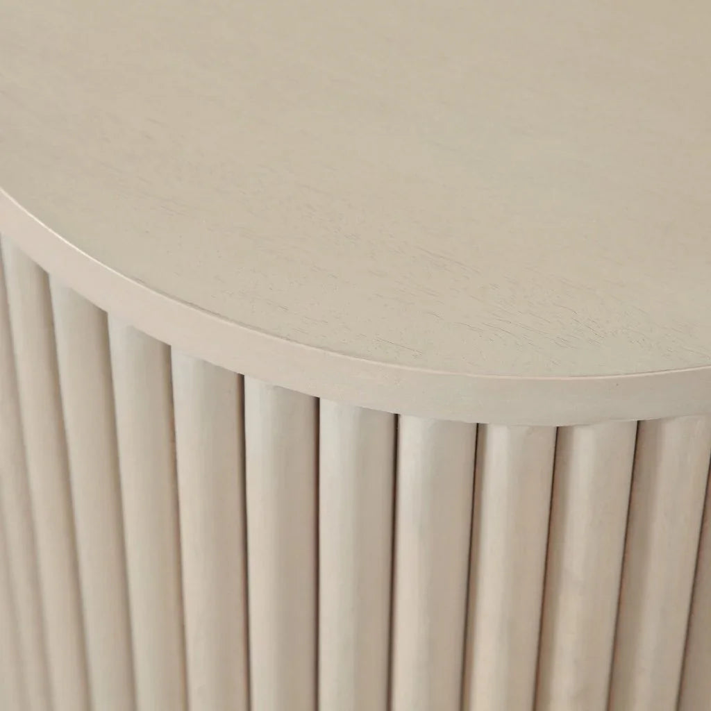 Siren Wooden Round End Table - LOOMLAN - Diamond Sofa - Side Tables