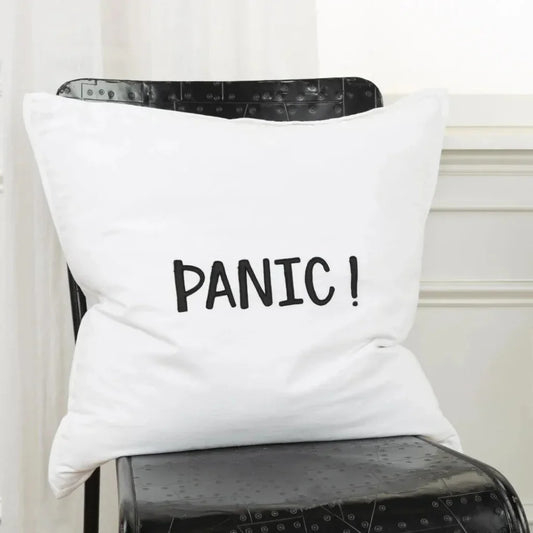 Skye Black Words Decorative Couch Pillows Down Insert - LOOMLAN - LOOMLAN - Throw Pillows