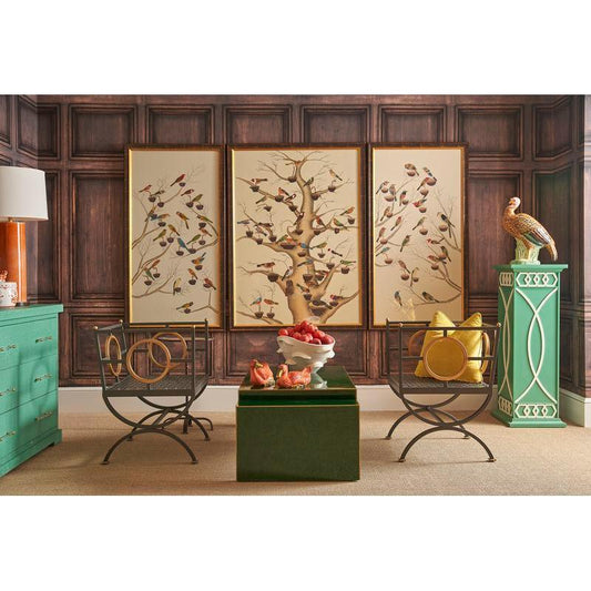 Small Aviary Hand Painted Artwork-Framed Wall Art-Chelsea House-LOOMLAN