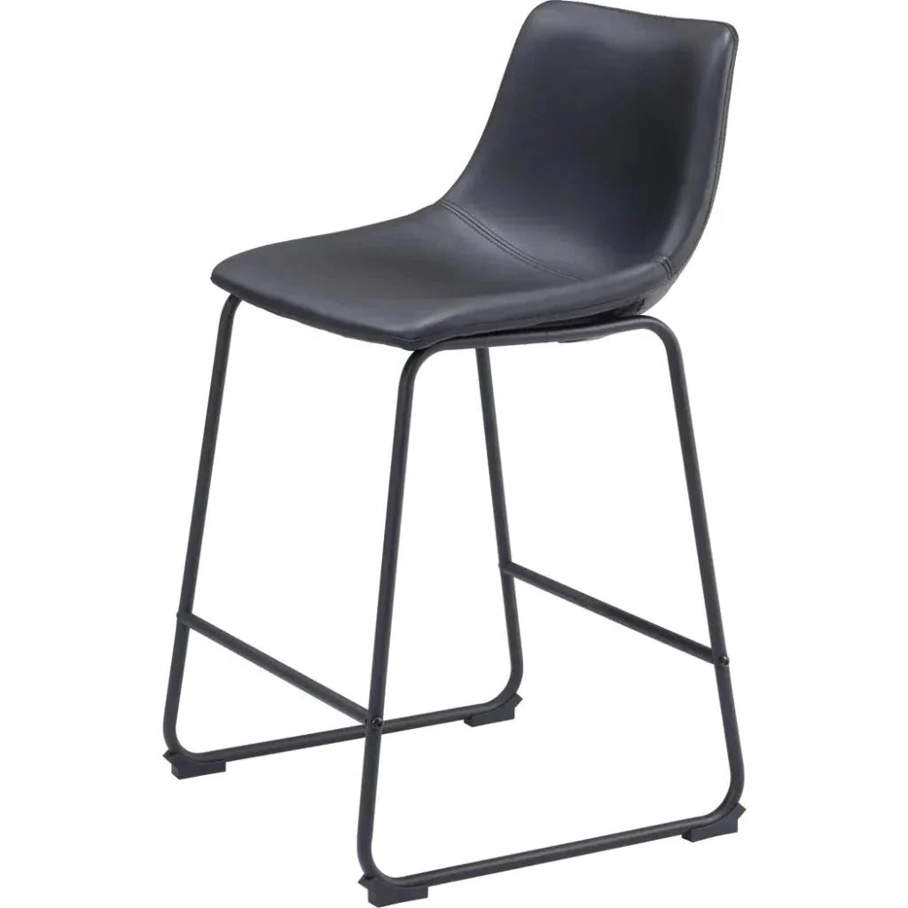 Smart Counter Stool (Set of 2) Black - LOOMLAN - Zuo Modern - Counter Stools