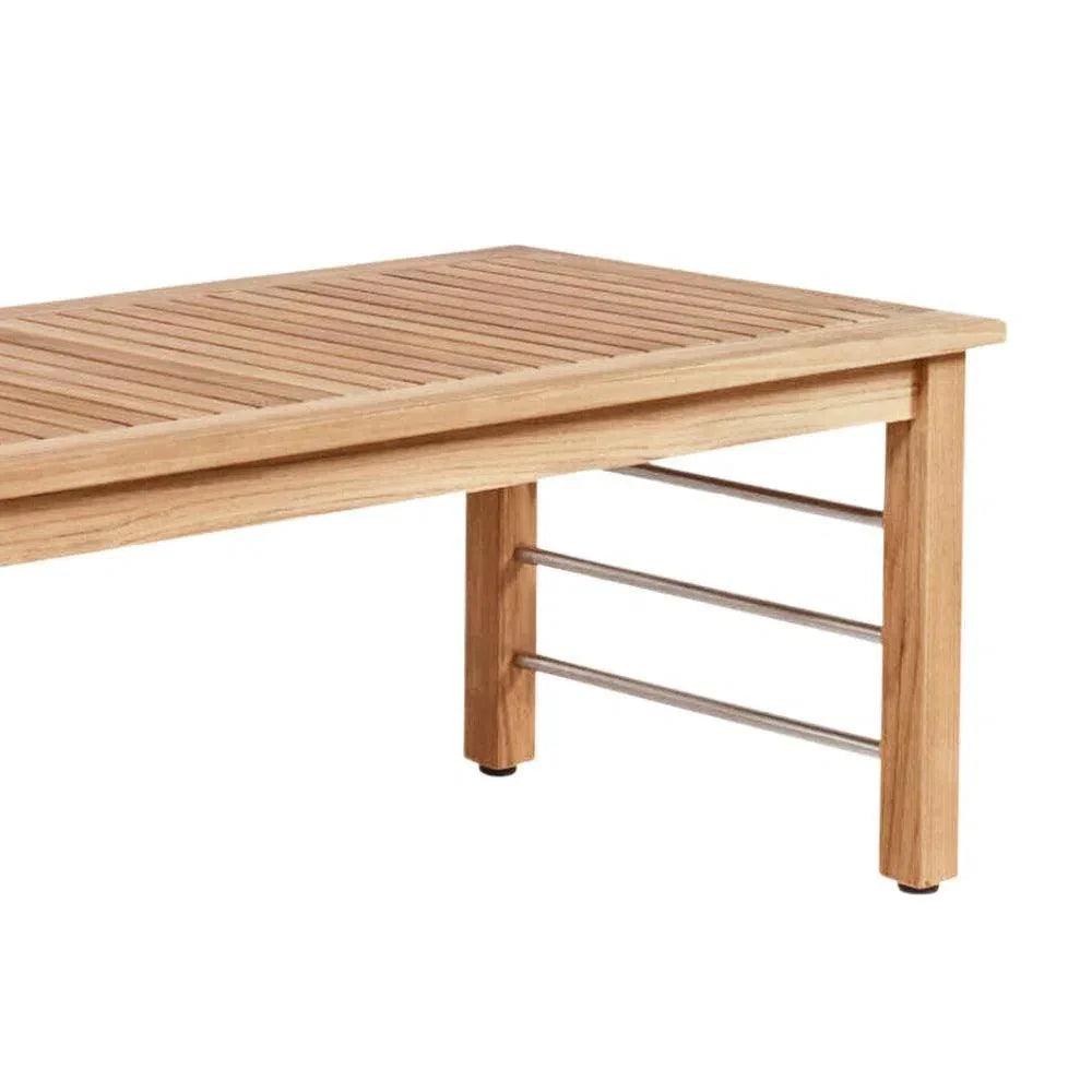 SoHo Rectangular Teak Outdoor Coffee Table-Outdoor Coffee Tables-HiTeak-LOOMLAN