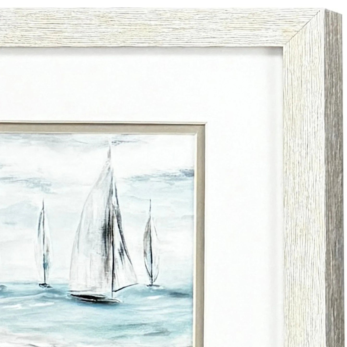 Soft Summer Wind Blue Framed Wall Art 2PC