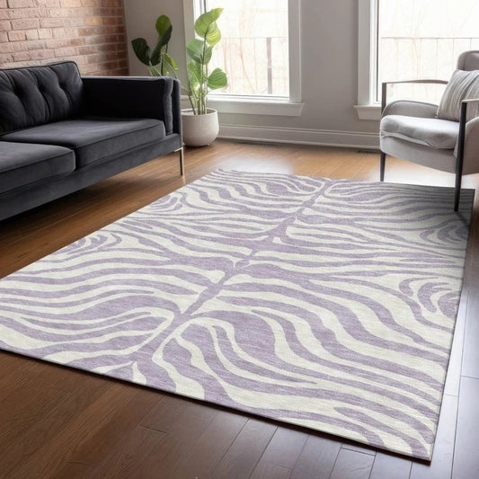 Solstice Purple Washable Indoor-Outdoor Rug-Outdoor Rugs-LOOMLAN Rugs-LOOMLAN