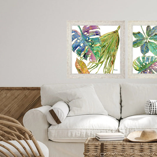 Spectrum Palm Fronds Green Framed Wall Art