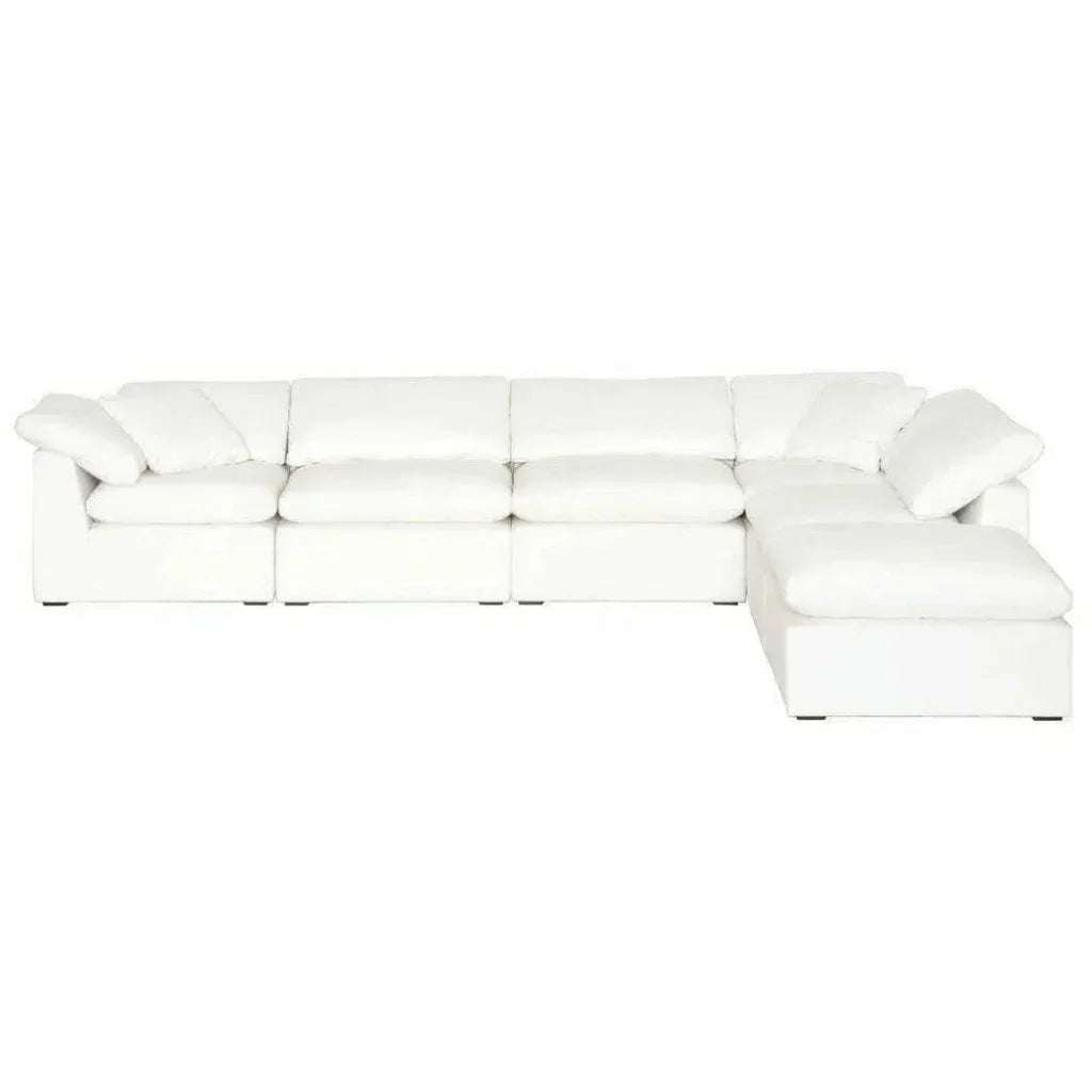 Square Sky Modular Ottoman LiveSmart White-Modular Components-Essentials For Living-LOOMLAN