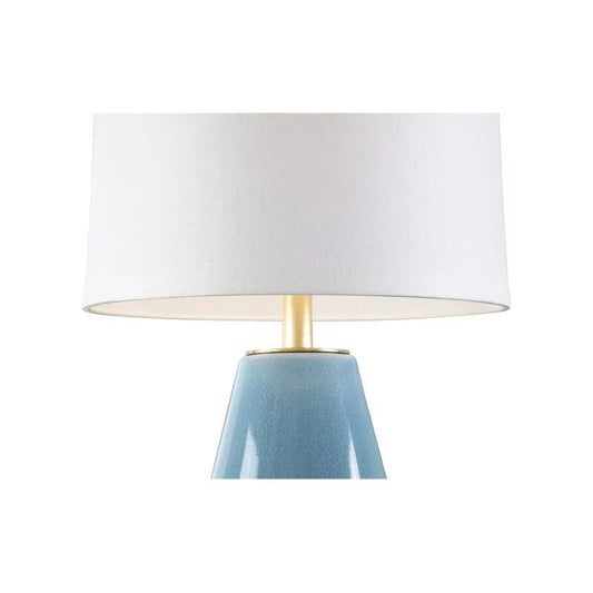 St Michael Light Blue Antique Brass Table Lamp - LOOMLAN - Chelsea House - Table Lamps
