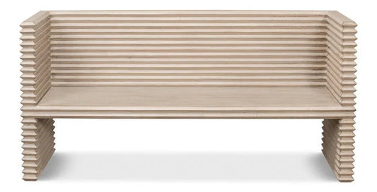 Stacked Wooden Bedroom Bench - LOOMLAN - Sarreid - Bedroom Benches