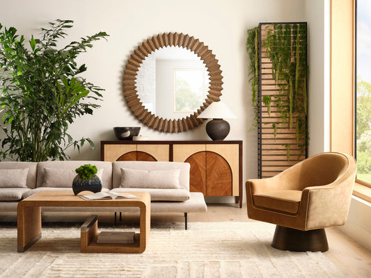 Stax Wood Frame Wall Mirror