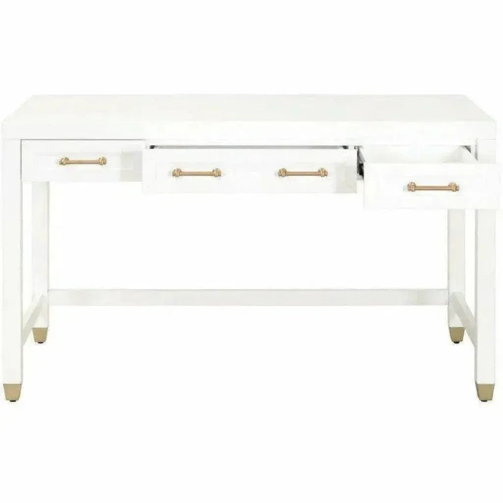 Stella Desk With Drawers White-Home Office Desks-Essentials For Living-LOOMLAN