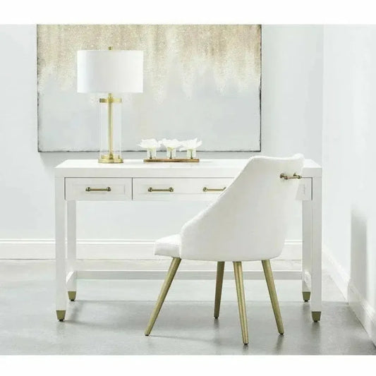 Stella Desk With Drawers White-Home Office Desks-Essentials For Living-LOOMLAN