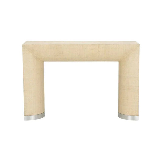 Stella Natural Raffia Finish Console Table - LOOMLAN - Wildwood - Console Tables