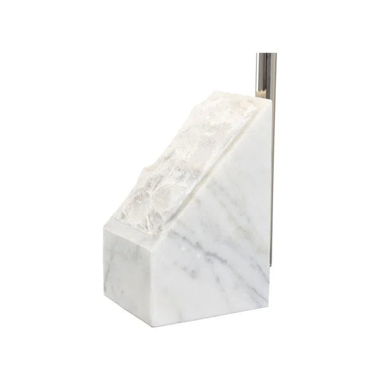 Stone Natural White Stone Crafted Table Lamp - LOOMLAN - Wildwood - Table Lamps