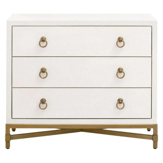 Strand Shagreen 3 - Drawer Nightstand - LOOMLAN - Essentials For Living - Nightstands