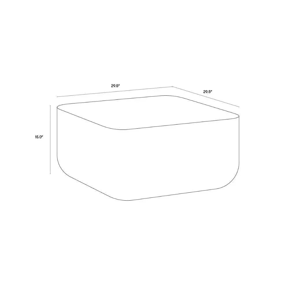 Strut Concrete Outdoor Square Coffee Table-Outdoor Coffee Tables-SUNPAN-LOOMLAN