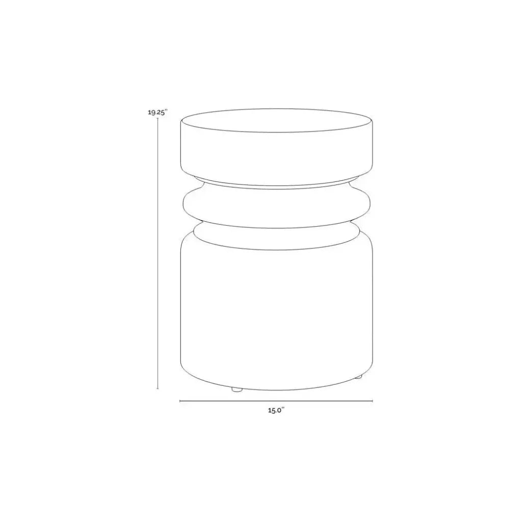 Sumie End Table Contemporary Concrete Finish - LOOMLAN - SUNPAN - Side Tables