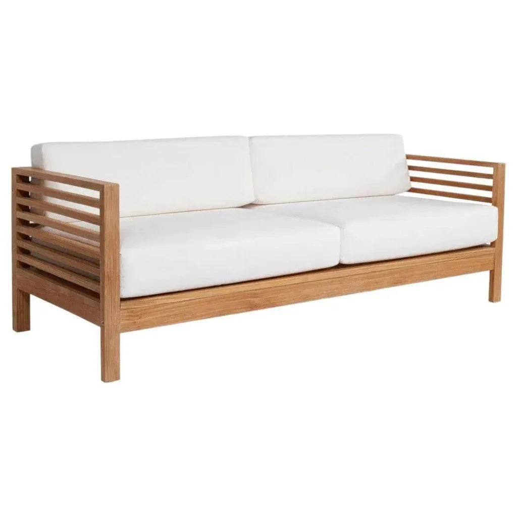 Summer 3 - Person Teak Outdoor Couch Sunbrella Cushions - LOOMLAN - HiTeak - Outdoor Sofas & Loveseats